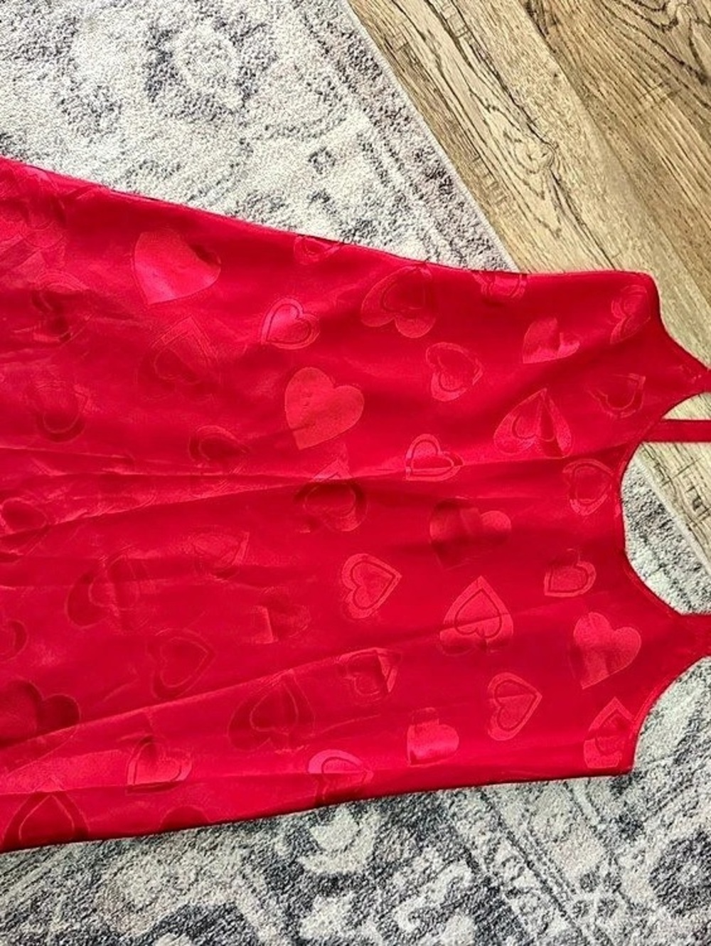 Jenny Buchanan Red Heart Print pajama dress Like New